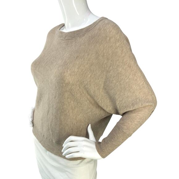 Zadig & Voltaire Sweater Womens Small Wool Cashmere Pullover Sequin Elbow Patch - Picture 4 of 16